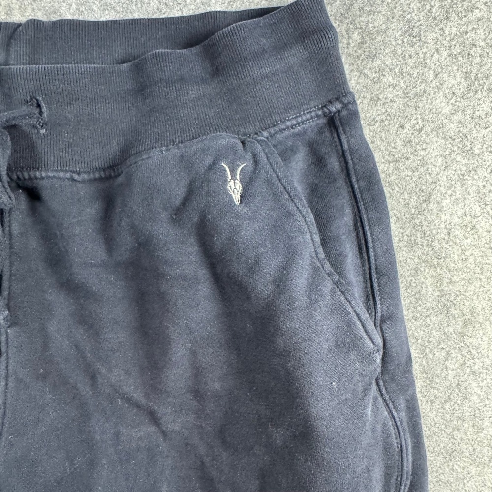 AllSaints Raven Sweatpant Mens Large Black Cotton Slim Tapered Joggers Causal - Picture 5 of 10